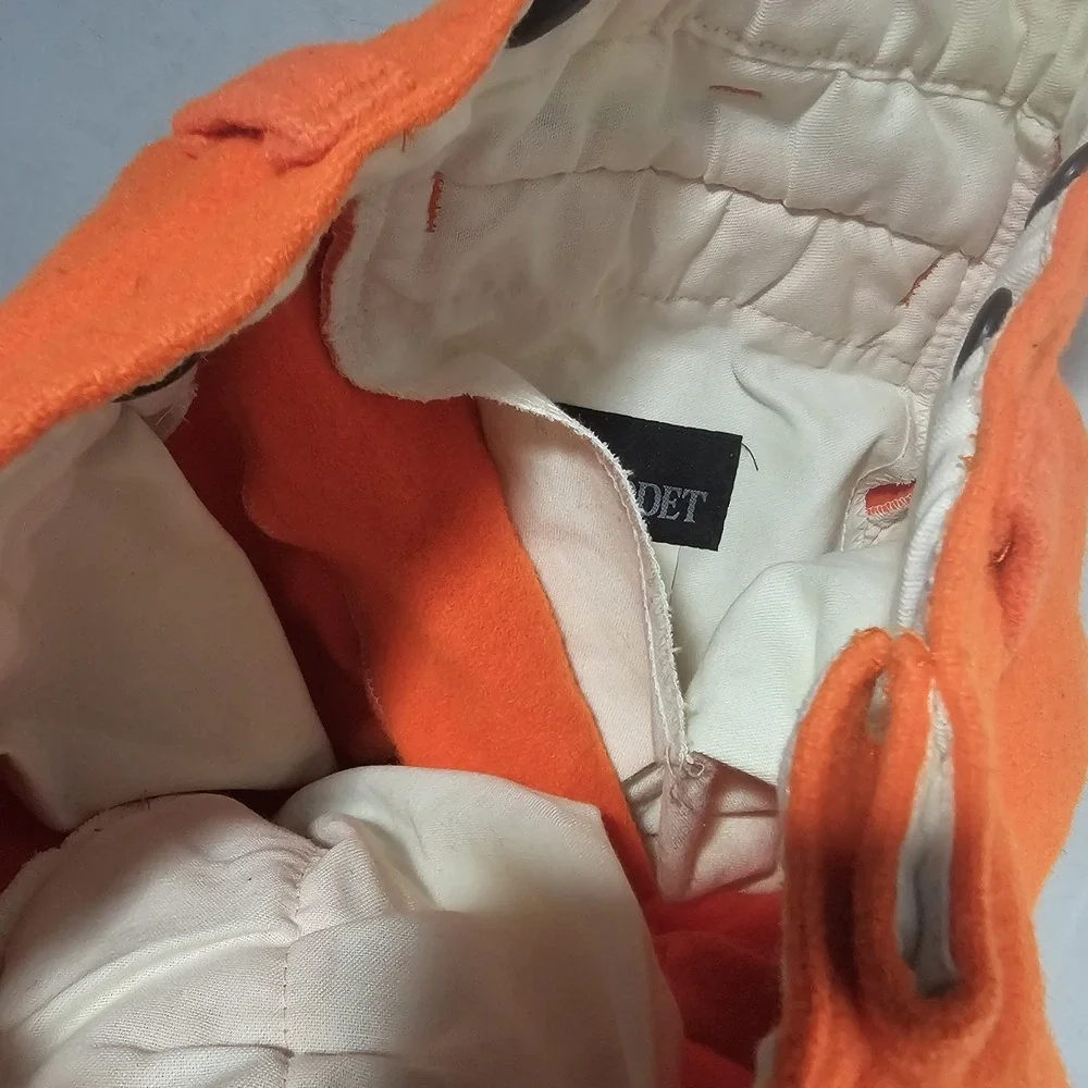 Vintage Codet Blaze Orange 100% Wool Hunting Pants Size 32x33 (30) Made Canada